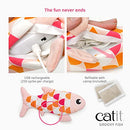 Catit Groovy Fish Interactive Cat Toy with Catnip, Blue
