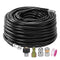 Rynomate High Pressure Washer Hose Kit 30.5M / 100FT with Rotating Nozzle, Flexible, Durable, Easy-to-Use, Versatile for Drains, Pipes, and Surfaces, Black