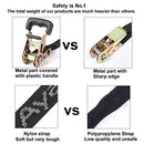 Ayaport Endless Ratchet Strap 1 inch 8 feet (no Hook) Small Short Ratcheting Tie Down Motorcycle Car Roof Rack Trailer Cargo Straps