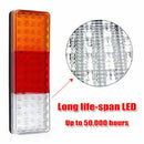 2Pcs 12-24V 75 LED Rear Trailer Tail Lights Caravan Truck Boat Pair Kit