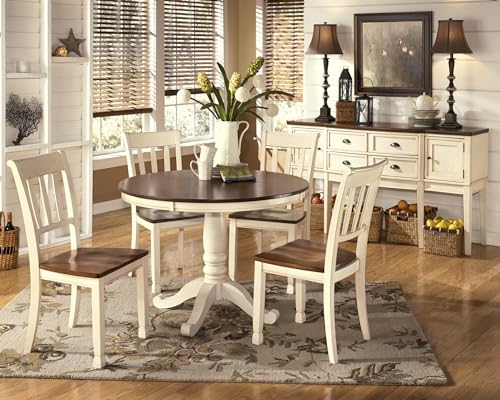 Signature Design by Ashley Dining Chair, Beige, 40.63" W x 18.38" D x11.5 H