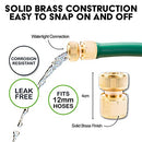 [2PCE] Garden Greens Brass Hose Connector, Durable and Leak-Proof Attachment for Hassle-Free Watering, Compatible with Standard Hoses