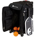 ZUCA Pickleball Pro Bag - Professional Touring Pickle Ball Bag for Men and Women - TSA Approved Large Touring Case for Travel (Black Aluminum Frame w/Black on Black Insert)