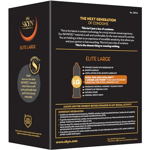 SKYN Elite Large Non-Latex Condoms, 36 Count