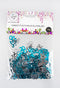 28g Blue & Silver 50th Birthday Confetti Foil Metallic Glitz Table Scatter Sprinkles Age Bday Party Decorations