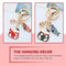 TOYANDONA 2pcs Japanese Lucky Cat Keychain Cute Maneki Neko Key Ring Chinese Fortune Pendants Keychain Bag Purse Charm Ornament for Wealth Gifts Blue Red