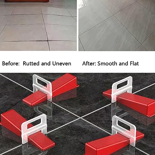 Tile Leveling System with Tile Plier ValueHall Tile Installation Tool Kit with 300pcs PVC Tile Spacers Clips and 100pcs Reusable Wedges for Tile & Stone Installation and Leveling Alignment V8C06