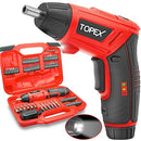 TOPEX 82 Piece Electric Screwdriver Set 4v Max Cordless Screwdriver Set CRV Screw Bits