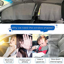 MERTTURM Car Side Window Shades, Car Sun Shades Magnetic Curtain, 2 Pack Car Window Blinds for Blocks UV Rays, Universal Easy Fit Front Seat