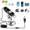 Jiusion 40 to 1000x Magnification Endoscope, 8 LED USB 2.0 Digital Microscope, Mini Camera with OTG Adapter and Metal Stand, Compatible with Mac Windows 7 8 10 11 Android Linux Chrome