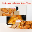 【11” x 9”-200 PCS】Indulward Unbleached Air Fryer Parchment Paper, 200 PCS Perforated Square Air Fryer Liners compatible with Cuisinart, Breville, Black and Decker Air Fryer,11 x 9 inch.