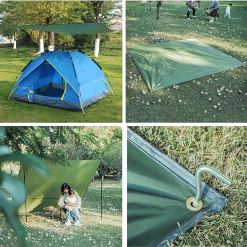 Azarxis Waterproof Camping Tent Tarp Hammock Rain Fly Footprint Ground Cloth Shelter Sunshade Beach Picnic Blanket Mat for Outdoor Camping Park Lawn Grass Hiking Backpacking