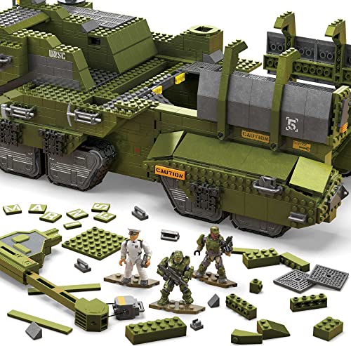 Mega Halo UNSC Elephant Sandnest Vehicle 2-in-1 Halo Infinite Construction Set, Building Toys for Boys, Multicolor (HHC44)