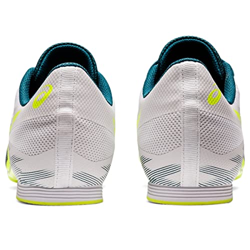 ASICS Unisex Hyper MD 7 Track & Field Shoes, White/Safety Yellow, 9 US