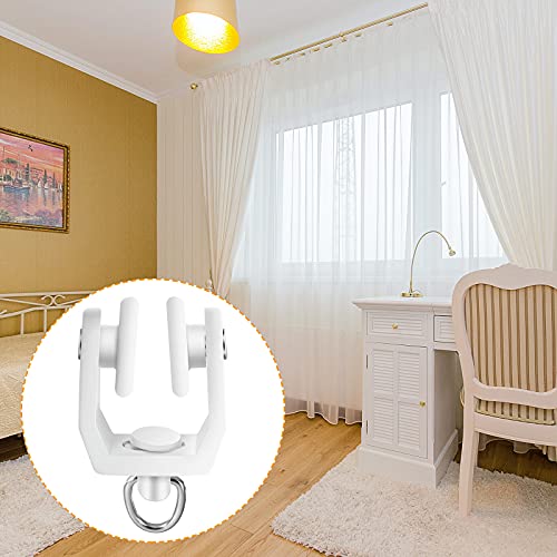 Ceiling Curtain Track Flexible Bendable Curtain Track Rollers Plastic Drapery Rail Sliding Glider for Windows Shower Curtain Tracks, 11 mm (25)