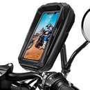 LUROON Motorcycle Mount Waterproof Motorcycle Mobile Phone Holder 360 Rotation Anti-Vibration Stable Mobile Phone Holder Motorcycle Touch ID and Face ID Smartphone Holder Motorcycle Up to 6.7 Inches