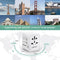 LENCENT Universal Travel Adaptor Plug with 2 USB Ports, International Power Adapter with UK/USA/EU/AUS Plug, Mini & Compact, All-in-One Worldwide Travel Charger for Over 200 Countries