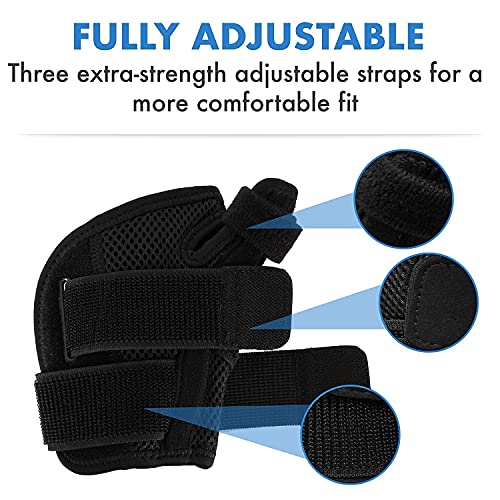 Thumb Spica Splint Wrist Stabilizer Support Brace For thumb Pain, Tendonitis, Arthritis & Sprains One Size Fits Most Fits Both Hands Unisex Black 1 Piece