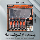 HORUSDY 5-Piece Putty Knife Set, Stainless Steel Scrapers, Heavy Duty Non-Slip Handle 1.5", 3", 4", 6"and 3" 6 in 1 Painters Tool. Perfect for Taping, Scraping Paint, Drywall Spackle