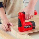 TOPEX 4V Max 2 in 1 Cordless Staple Gun Kit Electric Stapler Li-Ion 3K Staples Nails