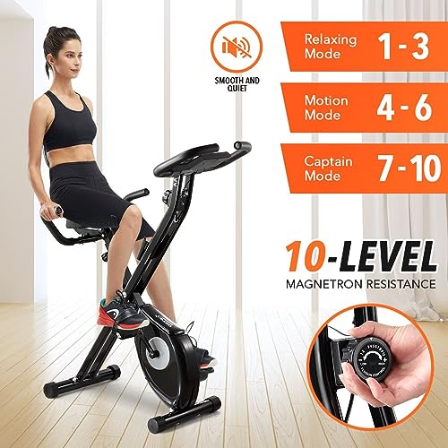 Exercise Bike Home Gym Fitness Spin Recumbent Stationary Indoor Cycling Trainer Cardio Workout Machine Folding LCD Magnetic Resistance