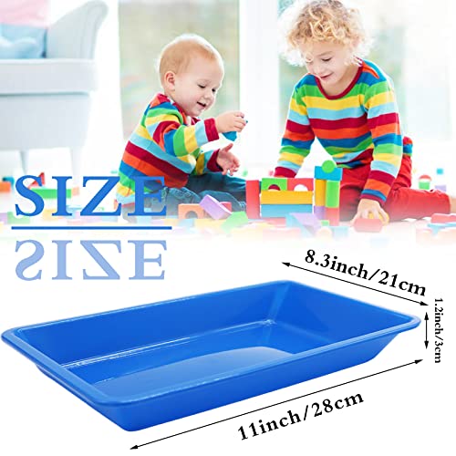 10 Pack Plastic Art Trays,8 Colors Activity Trays Sensory Tray,Sand Tray Serving Trays,Art Trays for Kids,Crafts Organizer,DIY Projects,Painting,Beads,Home,School