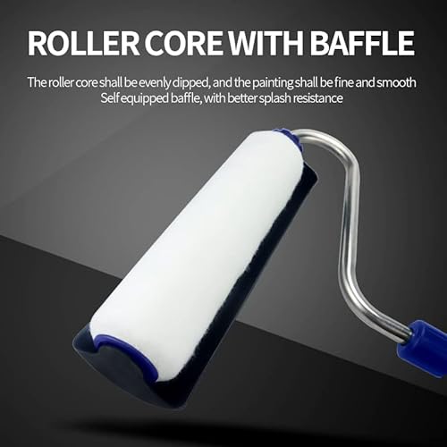 ZHUITU Airless Paint Sprayer Roller Inner Feed for High Pressure Airless Spray Gun with Wand Power Wall Brush Self-Priming Paint Roller 11.8 inch Extension Pole, Silver