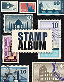 Stamp Album: Stamp Albums For Collectors - Stamp Collecting Album - Beautiful Glossy Finish Cover Design - Stamp Collecting Book - Large 8,5 x 11 ... Collecting Journal / Logbook For Kids, Adults