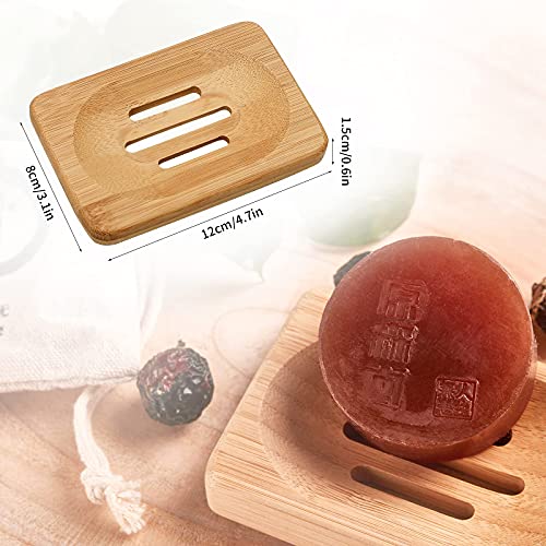 YOKONICO Wooden Bamboo Soap Dish Storage Holder Handmade Soap Holder for Bathroom Shower, Soap Dish, Sponges, Scrubber, Soap Home Kitchen Accessories