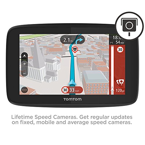 TomTom Car Sat Nav GO 520, 5 Inch with Handsfree Calling, Siri, Google Now, Updates via WiFi, Lifetime Traffic via Smartphone and World Maps, Smartphone Messages, Capacitive Screen, Black, Grey