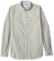 Lacoste Long Sleeve Button Down with Pocket Gingham Poplin Shirt, Slate/White, X-Large-XX-Large