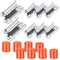 Laiaouay 16 Pieces 3D Printer Bed Clips Clamp Hot Bed Glass Platform Fix Clamps and Silicone Leveling Solid Bed Mounts Set