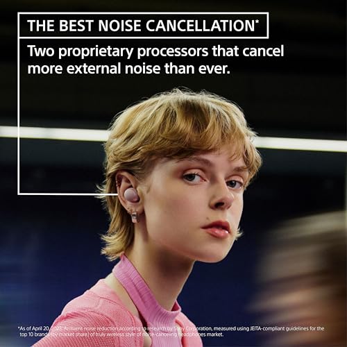Sony WF-1000XM5 Noise Cancelling Wireless Earphones - Up to 24 hours battery life – Truly Wireless style - Optimised for Alexa and Google Assistant - with built-in mic for phone calls – Black