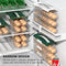 ZeJlo Egg Holder For Refrigerator - Auto Rolling Egg Organizer 3 Layer - Stacked Egg Tray Fridge Egg Storage Container - Hold 21 Eggs