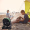 Portable Camping Fan Rechargeable Battery Powered Fan, Outdoor Fan Rechargeable Portable Fan with LED Lantern, 270°Rotation Battery Operated Fan USB Desk Fan Table Fan Personal Fan for Tents with Hook