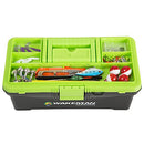 Wakeman Fishing Single Tray Tackle Box- 55 Piece Tackle Gear Kit Includes Sinkers, Hooks Lures Bobbers Swivels and Fishing Line by Outdoors Lime Green