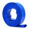 20m x 25 mm Lay Flat Water Discharge Pump Pond Hose, PVC Reinforced with Polyester for Submersible Pumps, Draining of Ponds, Pool and Garden, Blue