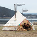S'more Bello 4-Person Canvas Camping Tent, 4-Season Bell Tent Yurt Tent, Waterproof and Windproof Glamping Tent, Hot Tent with Stove Jack, Ideal for Family Camping, Hiking, Backpacking