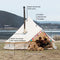 S'more Bello 4-Person Canvas Camping Tent, 4-Season Bell Tent Yurt Tent, Waterproof and Windproof Glamping Tent, Hot Tent with Stove Jack, Ideal for Family Camping, Hiking, Backpacking