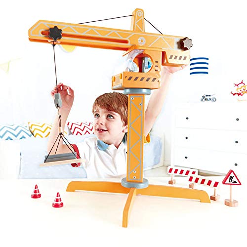 10pc Hape Crane Lift Construction Vehicle Play Set Wood Toy Kids/Toddler 3y+ ORG