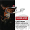 GasOne 50200+2109 Gas ONE High Pressure Cast-Iron Round Burner Head with Brass Fitting O, Black