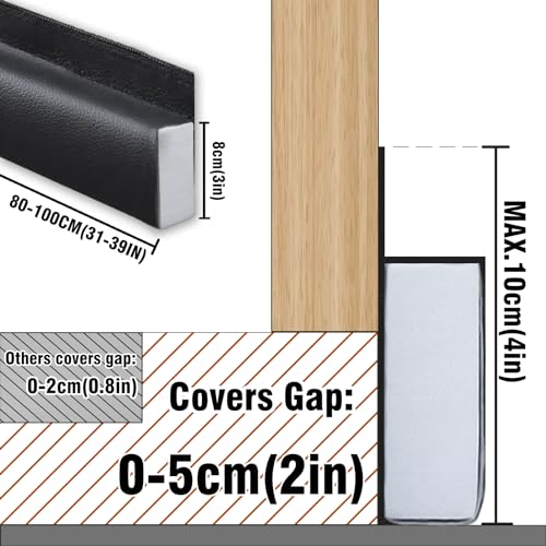 BKSAI Under Door Draft Stopper Window Excluder Seal Insulation for 2" Bottom of Door Sliding Glass Front Door Patio Draft Blocker