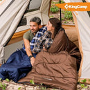 KingCamp Backpacking Sleeping Bag Lightweight Warm & Cold Weather Sleeping Bags for Adults Ideal for Hiking Camping Outdoor Adventures XL Coffee Right Zipper