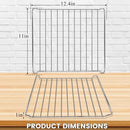 GWY Replacement Air Fryer cooling rack for Cuisinart TOA-60 65 70 Air Fryer Convection Toaster Oven, 12.4''*11'' Air Fryer Stainless Steel Wire Rack Basket Tray Accessories Parts, Dishwasher Safes