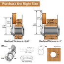 1 Pack Cabinet Locks with Keys, 5/8" Cam Lock Keyed Alike, Secure Drawer Mailbox File Cabinet, RV Storage Locks Tool Box Locks Replacement Set, Zinc Alloy