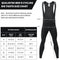 qualidyne Men's Cycling Bib Tights 3D Padded Winter Thermal Cold Weather Bike Bib Pants Biking Bicycle Long Leggings