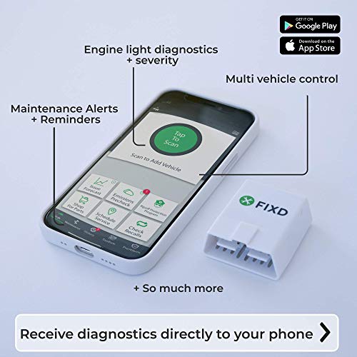 FIXD OBD-II OBD2 Active Car Health Diagnostic Monitor - 2nd Generation