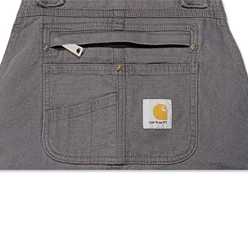 Carhartt Men's Rugged Flex Relaxed Fit Canvas Bib Overalls, Gravel, 34W x 32L US