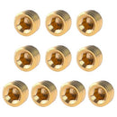 10 PCS 1/4" NPT Male Pipe Plug Fitting Set Brass Hex Counter Sunk Pipe Plug for Closing the End of Pipe, Internal Hex Socket Thread Socket Pipe Plug Kit