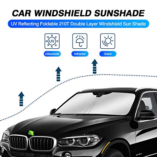 KUST Custom Fit Windshield Sun Shade for BMW X5 2014 2015 2016 2017 2018 Accessories Window Sun Visor Protector Foldable Sunshade Blocks UV Rays Keep Your Car Cool